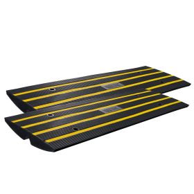 VEVOR Rubber Curb Ramp for Driveway 2 Pack, 15T Heavy Duty Sidewalk Curb Ramp VEVOR Rubber Curb Ramp for Driveway 2 Pack, 15T Heavy Duty Sidewalk Curb Ramp